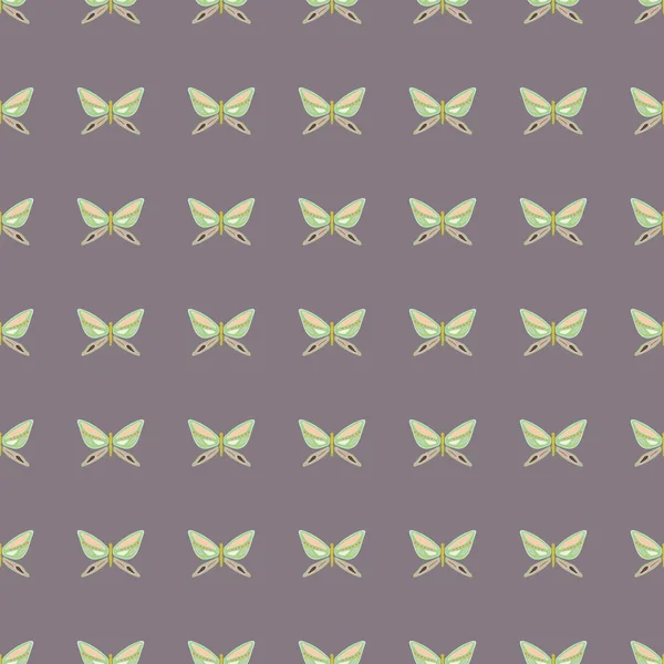 Vetor repetir padrão sem costura com borboletas coloridas . —  Vetores de Stock