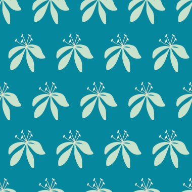 Vektör küçük çiçeklerle sorunsuz desen tekrar .