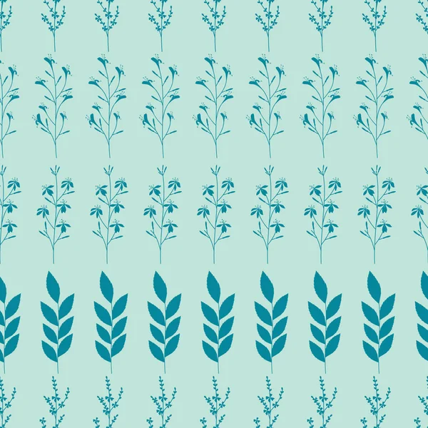 Vektör küçük çiçekler ve yaprakları ile dikişsiz desen tekrar.