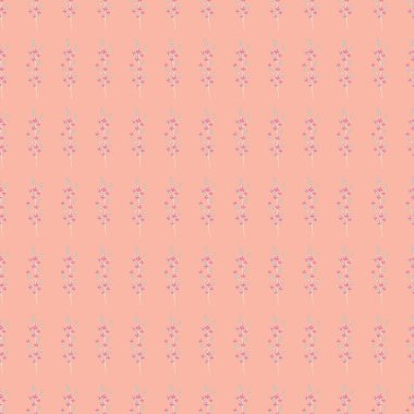 Vektör küçük çiçekler ve yaprakları ile dikişsiz desen tekrar.