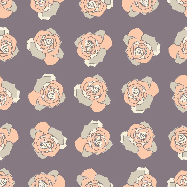 Vector repeat seamless pattern with roses.