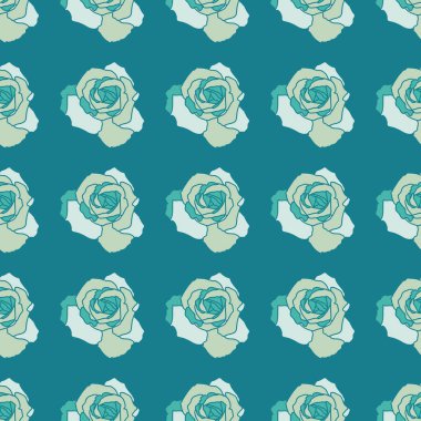 Vektör tekrar dikişsiz desen güller ile.