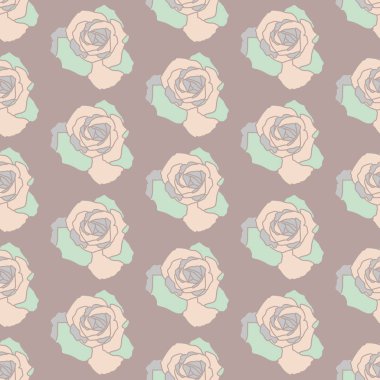 Vektör tekrar dikişsiz desen güller ile.