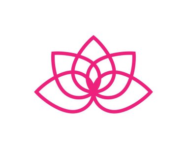 Uty vektör çiçek tasarım logo şablon simgesi