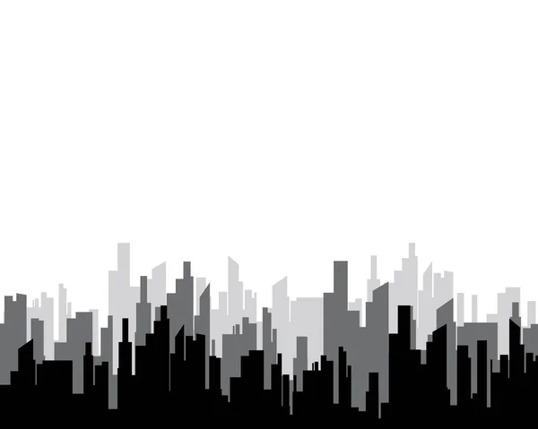 Skyline Ville Moderne Silhouette Ville Illustration Vectorielle Dessin Plat — Image vectorielle