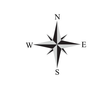 Pusula logo şablon vektör resimleme