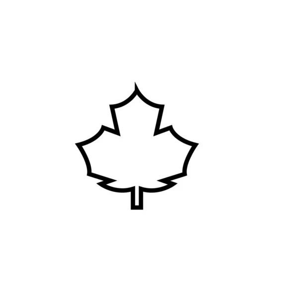 Gestileerd Autumn Maple Leaf Foliage Logo Pictogram — Stockvector