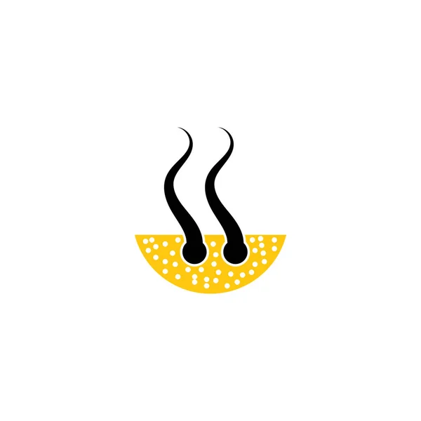 Ikona Włosów Wektor Projekt Ilustracji Szablon Logo — Wektor stockowy