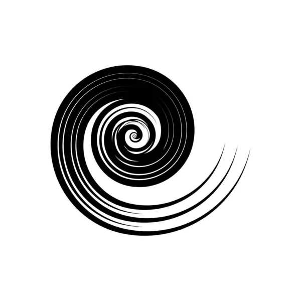 Circle Blue Tornado Logo Symbol Isoliert Abstraktes Hurrikan Logo Symbol — Stockvektor