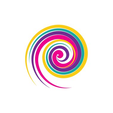 Mavi Tornado logosu sembolü soyut Kasırga Logosu Sembolü, Tayfun vektör çizimi