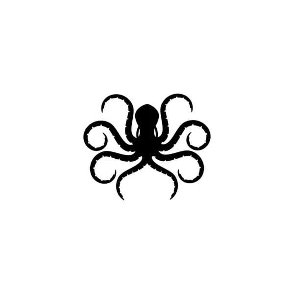 Modèle Vectoriel Silhouette Octopus Illustration Vectorielle Poulpe — Image vectorielle