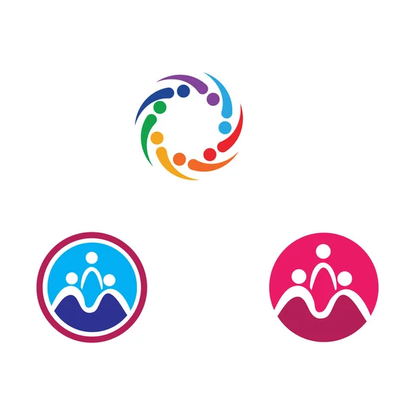 Collection People Icons Circle Vector Concept Engagement Togetherness — Stock Vector