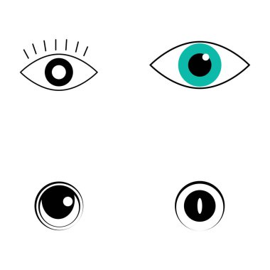 Göz bakım logosu ve semboller şablon vektör simgeleri uygulaması