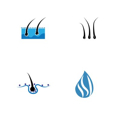 Saç simgesi Vektör İllüstrasyon Tasarımı Logo şablonu
