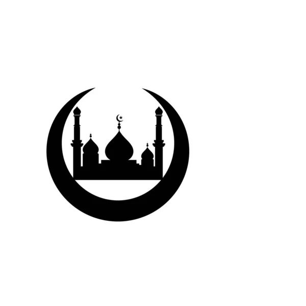 Islamische Moschee Logo Vektor Symbol Vorlage — Stockvektor