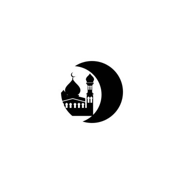 İslami cami logo vektör şablonu
