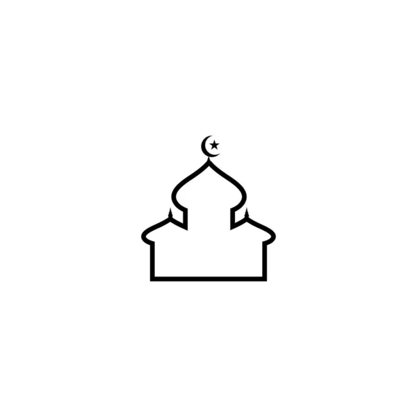 Islamic Mosque Logo Vector Icon Template — Stock Vector