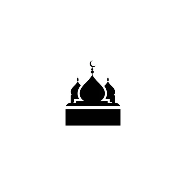 Islamitische Moskee Logo Vector Pictogram Sjabloon — Stockvector