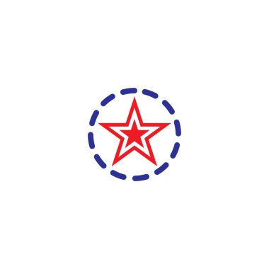 Yıldız Logosu Şablonu vektör illüstrasyon tasarımı