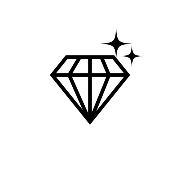 Logo Diamond Plantilla Vector Icono Ilustración Diseño — Archivo Imágenes Vectoriales