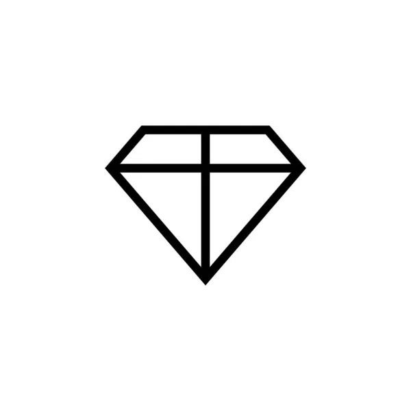 ダイヤモンドロゴテンプレートベクトルアイコンイラストデザイン — ストックベクタ