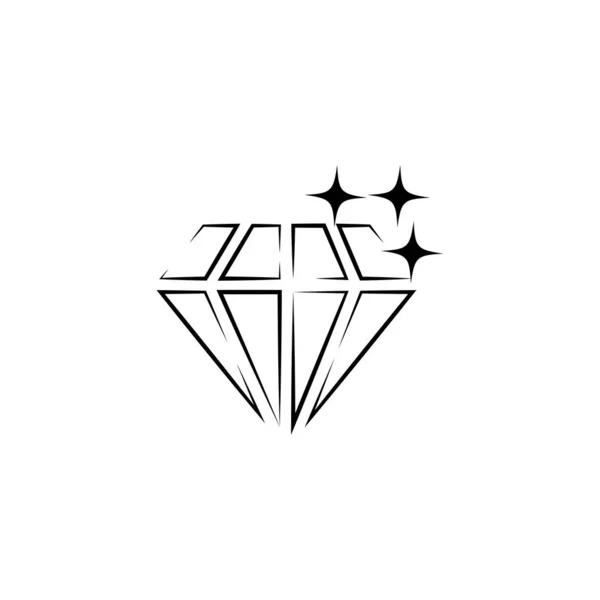Diamond Logo Şablonu Vektör Çizimi Tasarımı — Stok Vektör