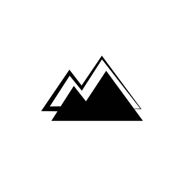 Icono Montaña Logo Plantilla Negocios Vector — Vector de stock