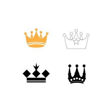 Crown Logo Şablonu vektör çizimi