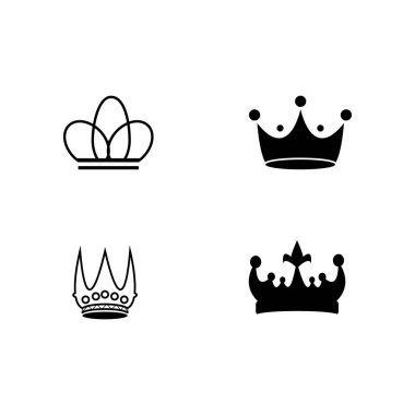 Crown Logo Şablonu vektör çizimi