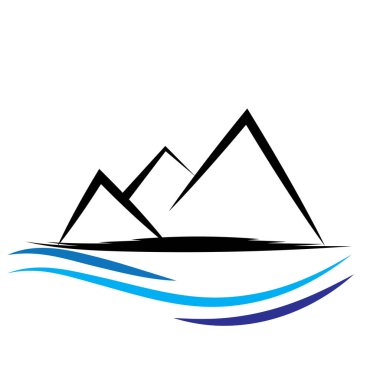 Dağ simgesi Logo İş Şablonu Vektörü