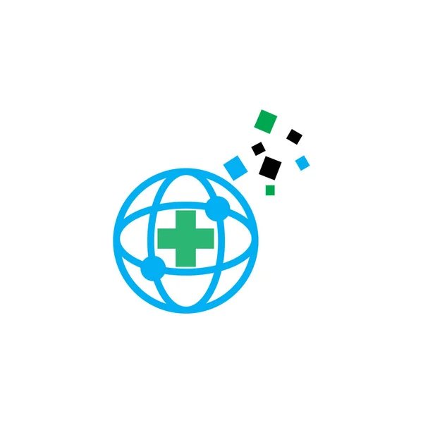 Медичний Хрест Здоровий Шаблон Логотипу Векторна Піктограма — стоковий вектор
