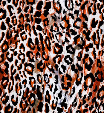 Kusursuz tekrarlayan desen, sonsuz renkli leopar, temalı baskı deseni