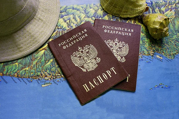 Passport Russian Federation Background Map — Stock Photo, Image