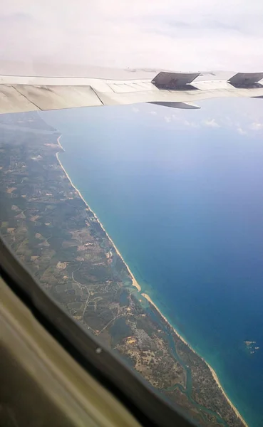 Wyspa Ocean Tajlandia Widok Samolotu — Zdjęcie stockowe
