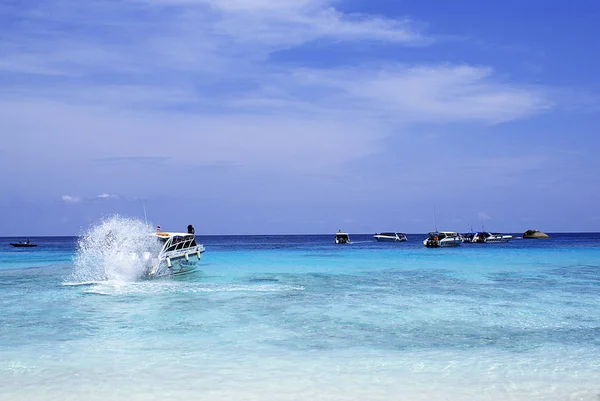 Wyspa Oceanie Tajlandia Jachty Łodzie — Zdjęcie stockowe