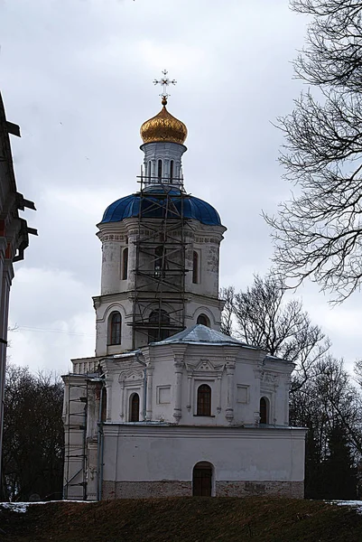Православная Церковь Церковь Фоне Красивого Неба — стоковое фото