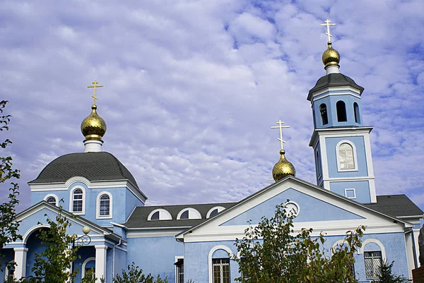 Orthodox church, church on the background of a beautiful sky.