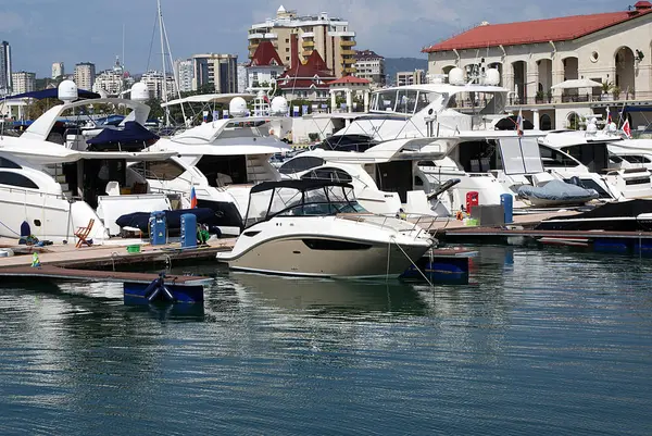 Yachts Boats Pier Seaport — Stock Photo, Image