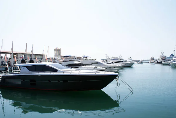 Yachts Boats Pier Seaport — Stock Photo, Image