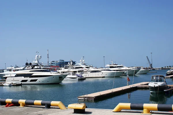 Yachts Boats Pier Seaport — Stock Photo, Image