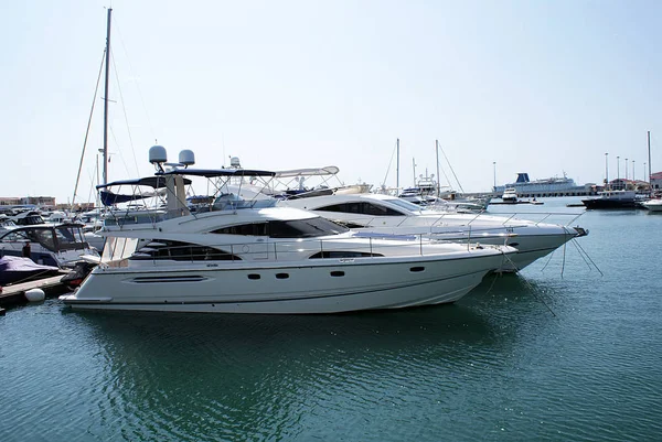 Yachts Boats Pier Seaport — Stock Photo, Image