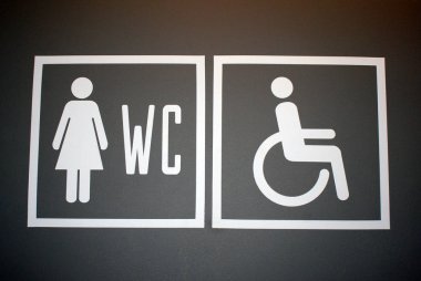 İşaretler ve işaretçiler tuvalet.