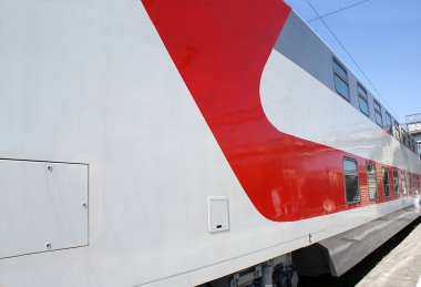 Tren, yolcular için araba, yolculuk.