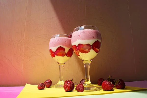 Strawberry smoothies and strawberries, drink.