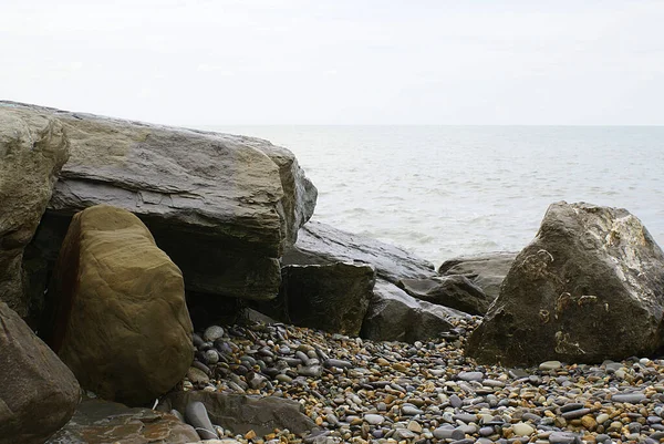 Große Steine Meer Steine Strand — Stockfoto