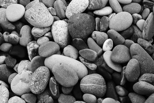 Pedras Junto Mar Seixos Praia Costa Marítima — Fotografia de Stock