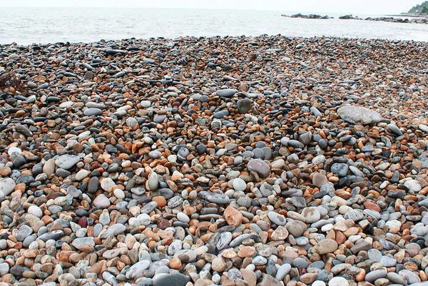 Stenen Aan Zee Kiezels Het Strand Zeekust — Stockfoto