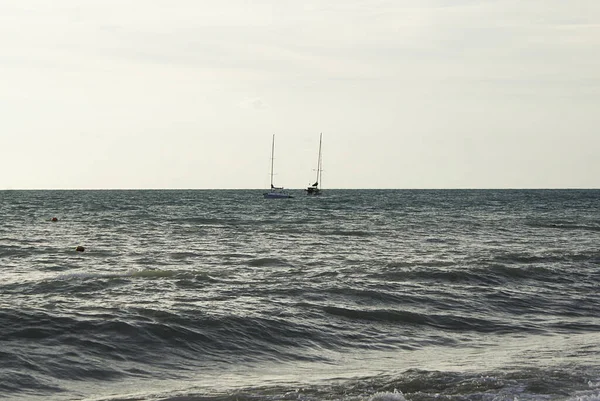 Iate Alto Mar Costa — Fotografia de Stock