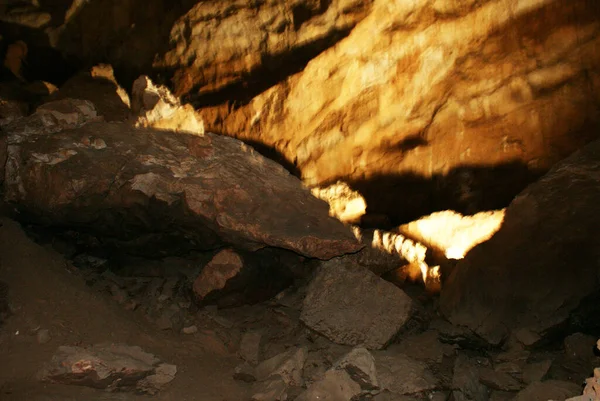 Cave Stalactites Stalagmites Underground Cave Rocks — Stock Photo, Image