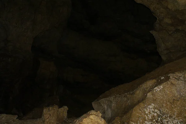 Jaskinia Stalaktytami Stalagmitami Podziemnej Jaskini Skały — Zdjęcie stockowe